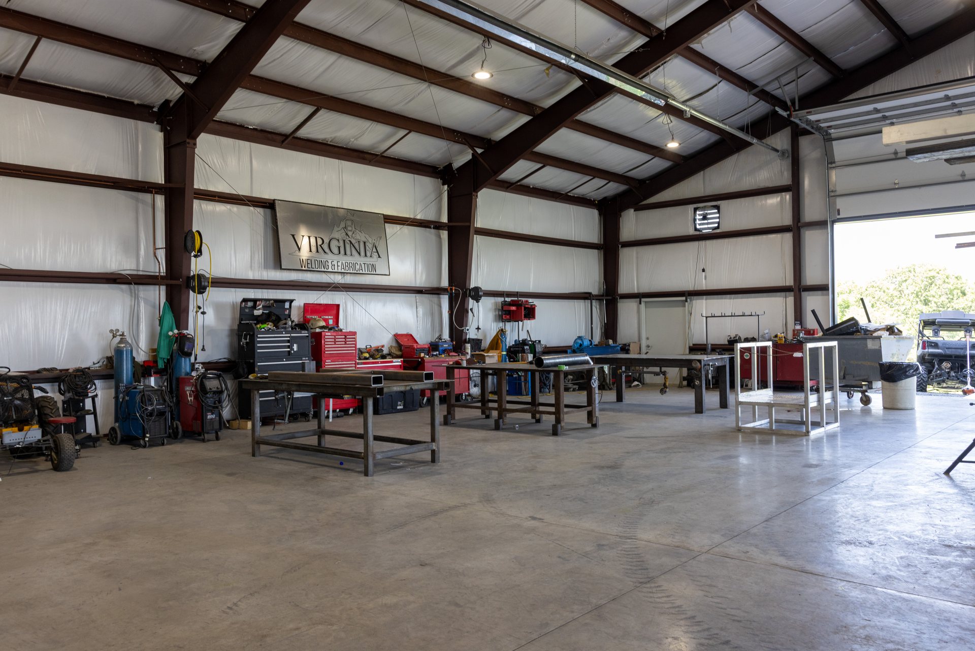 Inside the Virginia Welding and Fabrication shop in Middletown, VA
