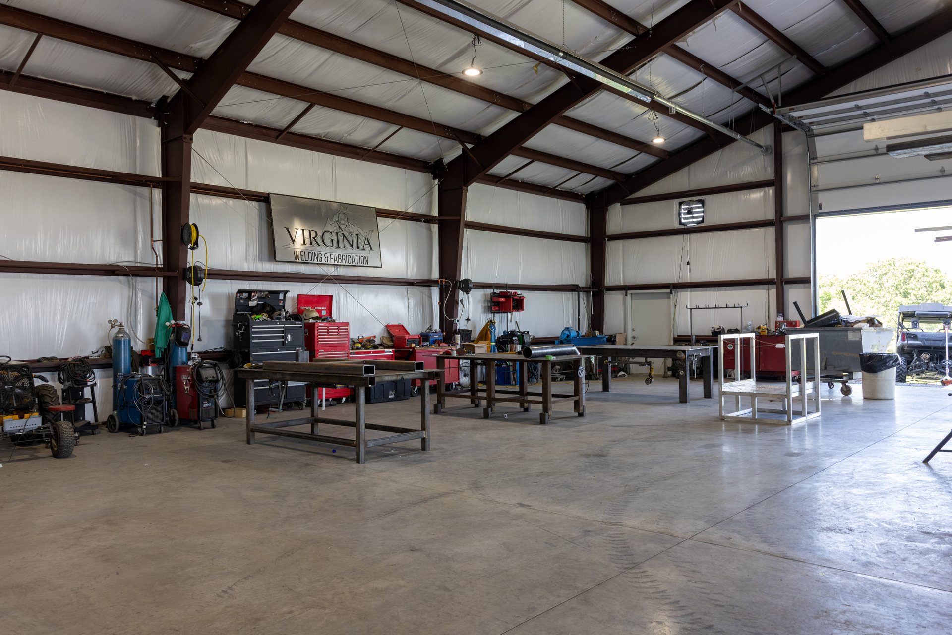 Inside the Virginia Welding and Fabrication shop in Middletown, VA